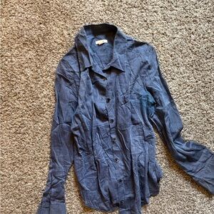 Women's Blue Button-Up shirt